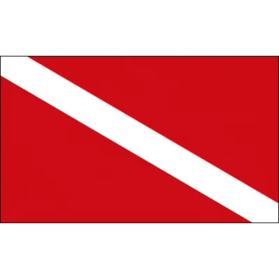 90x150 CM Dykning FLAG Kajak-Båd Røde Flag Dykker Ned Sikkerheden Signal Markør Banner Flag