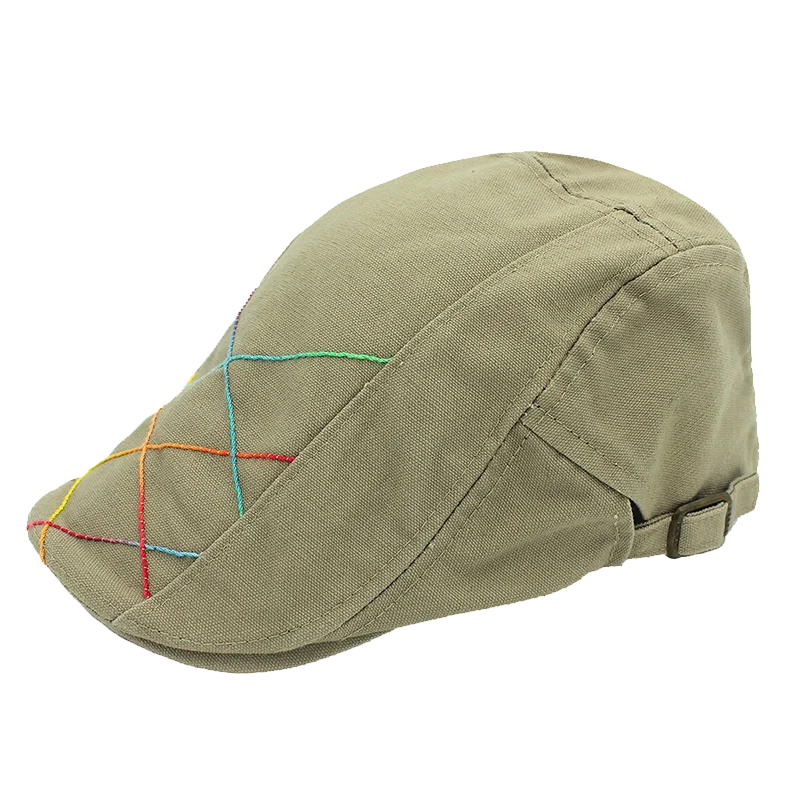 Outfly Bomuld Beret Mænds Flad Kasket 2021 Foråret Casual Hat Den Bedste Taxachauffør Hatte Mode Klassiske Avisdrenge Hat