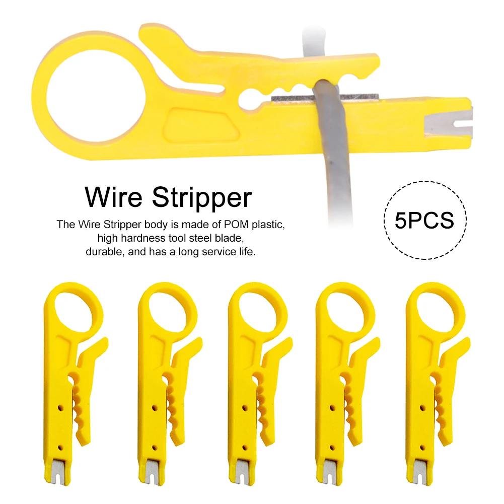 5pcs Elektriker Peeling Reparere Hjem kabelsaks Praktisk Håndbog Telefon Line Mini-Bærbare Wire Stripper crimptang
