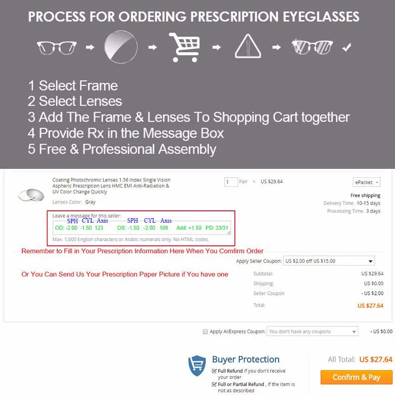Anti-Blue Ray Lens Fri Form Progressive Recept Optisk Linse Briller Uden UV-Blue Blocker Linse Til Øjne Beskyttelse Hot