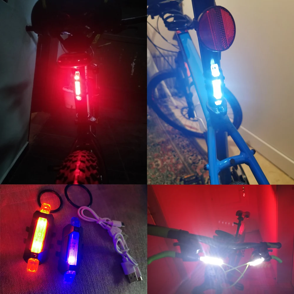 Cykel lys Cykel LED Baglygte Bageste Hale Sikkerhed Advarsel Cykling Bærbar Lys USB-eller Genopladelige Batteri Stil cykler