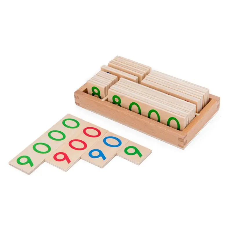 Børn, Træ-Nummer 1-9000 Kort Montessori Legetøj Tidlige Matematiske Uddannelse for Børne 63HAN