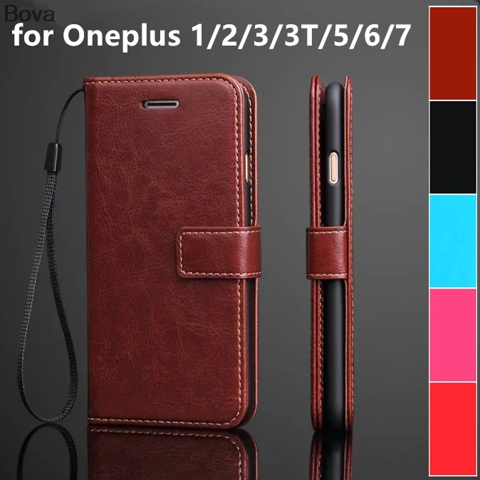 Oneplus 1 tilfælde kortholder cover tilfældet for Oneplus 3 3T 1+5 5T 6T 6 En Plus-7T 7 8 Pro Pu læder tegnebog flip cover retro