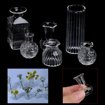 1:12 Dukkehus Miniature Urtepotte Vase Glas Bækkenet DIY-Møbler-Legetøj Til Dukkehus Nye Decals