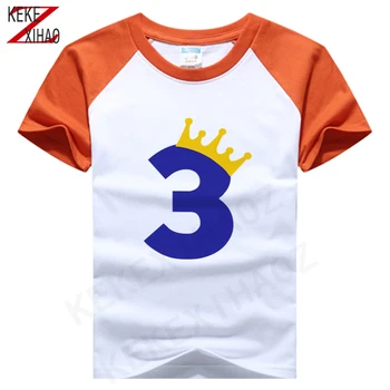 1 2 3 Års Fødselsdag-Nummer 1-3 Brev Print T-Shirt Til Drenge Short Sleeve Tee Toppe Børn Tøj, Børn, Pige Fødselsdag Part Bære