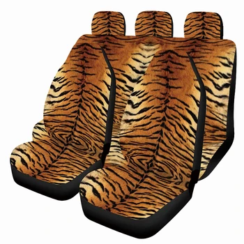 1/2/7PCS Tiger mønster er velegnet til sædebetræk blødt polyester forreste og bageste bænk beskyttelse SUV lastbil van