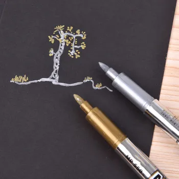 1/2Pcs Guld, Sølv Metallic Farve Pen DIY-Paper Tag Foto Album Scrapbooking til Fest, Fødselsdag, Bryllup Dekoration Underskrive Pen