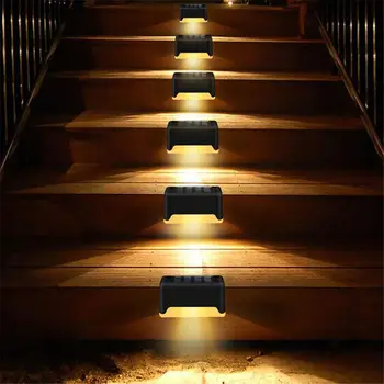 1/4/8/stk LED Sol Lampe Sti, Trappe Udendørs Vandtæt væglampe Have Liggende Trin Dæk Lys Balkon Hegn Sol Lys