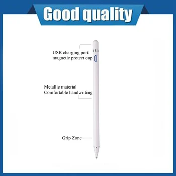 1.45 MM Kapacitiv Stylus Pen Anti-fingeraftryk Touch Screen Blød Spids Tegning iPad, Smartphones, Tablets IOS Android Microsoft