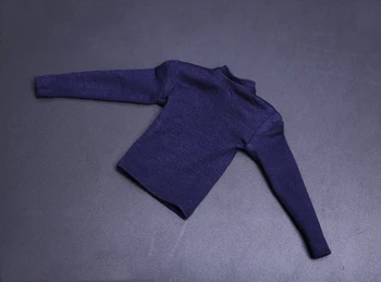 1/6 langærmet Shirt Tøj Sweatshirt Sort/Blå Farve Tilbehør til 12