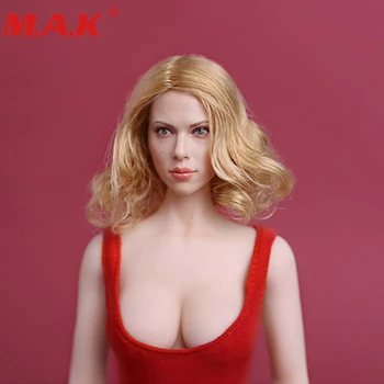 1/6 scarlett Johansson korte blonde hår unge dame pige hoved forme til 12 inches kvinders organer tal dukker