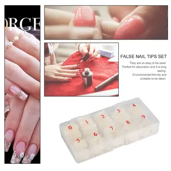 1 Kasse/500pcs Tips Naturlige Farve Halv Dække Falsk Falsk fransk nailart Kunstige Akryl Gel UV-Manicure Sæt DIY Negle Dekoration