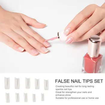 1 Kasse/500pcs Tips Naturlige Farve Halv Dække Falsk Falsk fransk nailart Kunstige Akryl Gel UV-Manicure Sæt DIY Negle Dekoration