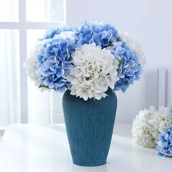 1 Pc Silke Hortensia Efteråret Vase til Indretning Jul Dekorative Bryllup Brude Buket Væggen Sæt Kunstige Planter, Blomster