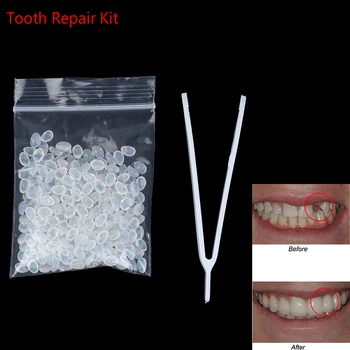 1 Pose 10g Falske Tænder Solid Lim Tænder Tand Pleje reparationssæt Selvklæbende Protese Tænder Blegning af Tænder Og Huller