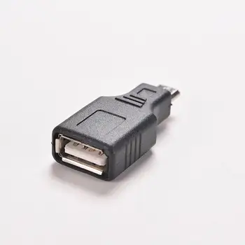 1 STK Sort F/M USB 2.0-EN Kvinde Til Mikro / Mini USB-B 5 Pin han Stik USB-OTG Host Adapter Omformer Stik Op Til 480Mbps