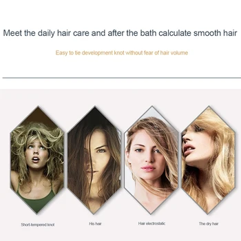1 Stk Fashion Hair Care Anti-hårtab Massageapparat Simpel Massage Kam af Træ, Bambus Salon Styling Børste Til Kvinder Og Mænd