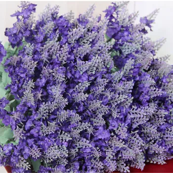 1 Stk Provence Lavendel Kunstige Blomster Af Høj Kvalitet Blomst Til Indretning Korn Dekorative Plante Falske Silke Blomster