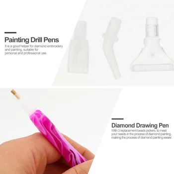 1 Sæt 5D Diamant Maleri Pen Punkt Boremaskine Pen Kits Diamant Broderi Rhinestone Picker Værktøjer DIY Håndværk Nail Art Syning Adgang