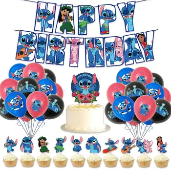 1 Sæt Lilo & Stitch Tema Ballon Fødselsdag Balloner Sy Party Dekorationer Baby Brusebad Dreng Pige Børn Favoriserer Legetøj Gave