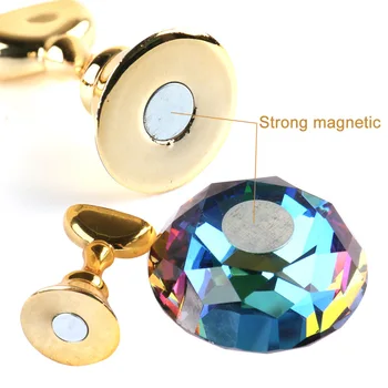 1 Sæt Magnetiske Legeringer Negle Klip Motion Displayet Stå Akryl Crystal Praksis Nail Tip Salon DIY Manicure Værktøjer ZJT01-04