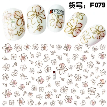 1 ark skønhed selvklæbende nail art dekorationer klistermærker akryl manicure flower decals F07988
