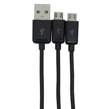 1 til 2 Micro USB Dual Stik til USB-Oplader Kabel Y spliter For Universal Micro-Stik