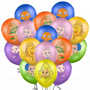 10/20Pcs Bubble Guppies Latex Ballon Dekoration Tegnefilm 12 tommer Ballon Happy Birthday Party Supplies Havets Fisk Drenge Pige Bolde