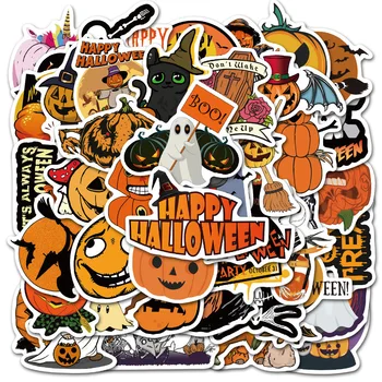 10/30/50STK Søde Græskar Hoved Halloween Horror Mærkat Bagage, Bil, Motorcykel, Dekoration, Klistermærke Graffiti Engros