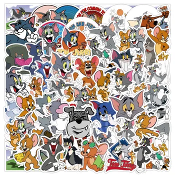 10/30/50STK Tegnefilm Tom og Jerry-Kat og Mus Kontorartikler er PVC-Klistermærker Til Telefon, værdiboks til Bærbar Sjove Graffiti Mærkat Decals Kid Legetøj