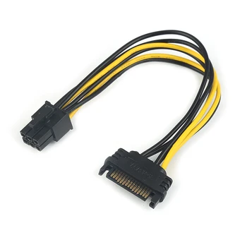10/6/1stk 20cm Grafikkort, 8 Pin Female til 2*8P(6+2)pin-Extention Power Kabel Mandlige PCIe port til PCI Express-4 Linjer 18AWG Kabel