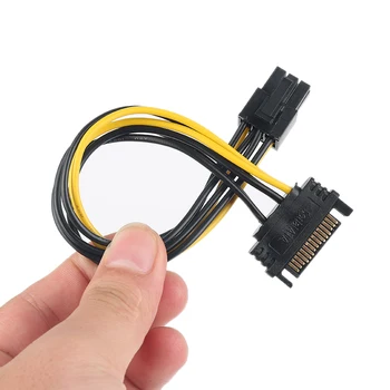 10/6/1stk 20cm Grafikkort, 8 Pin Female til 2*8P(6+2)pin-Extention Power Kabel Mandlige PCIe port til PCI Express-4 Linjer 18AWG Kabel
