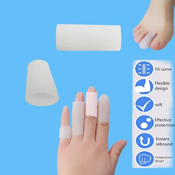 10 Stk Silikone Gel Finger Rør Protector Tå Ærmer for Friktion smertelindring Mund Pleje Af Finger Beskytte