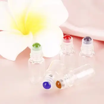 -10 stykker - Klart Glas Æterisk Olie Roller Flasker med Glas Rulle Bolde Aromaterapi, Parfume Læbe Balsam Rulle På 2 ml Flasker