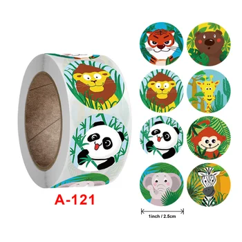 100-300 Stk Nye Kawaii Belønning Mærkat For Kids Søde Dyr 1 Inch 8 Designs Skolelærer Tilskynde Studerende Børn Papirvarer