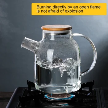 1000-1800ML Gennemsigtig Varme-resistente Gennemsigtigt Glas Tekande-Kedel, Rustfrit Stål Filter-Element Og Urte Te Pot