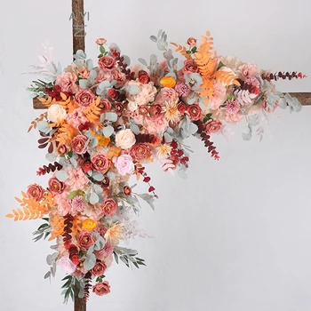 100CM 3D Brugerdefineret Arch kunstig blomst væg garland bryllup baggrund indretning party-hjørne blomst række Luksus Bue Dekoration