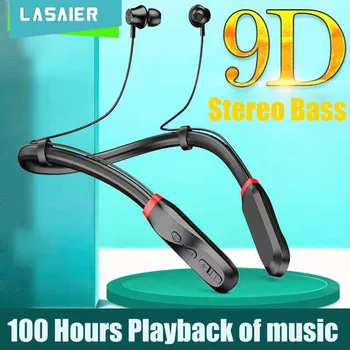 100H Trådløse Bluetooth-Hovedtelefoner 5.1 Hovedtelefoner 9D Sound Subwoofer-Stereo-Headset I Øret Stereo Audio Musik Neckband Høretelefoner