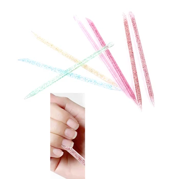 100Pcs Farverige Krystal Nail Art Dot Bor Stick Søm Døde Hud Skubbe Rengøring af Værktøj Dobbelt-headed