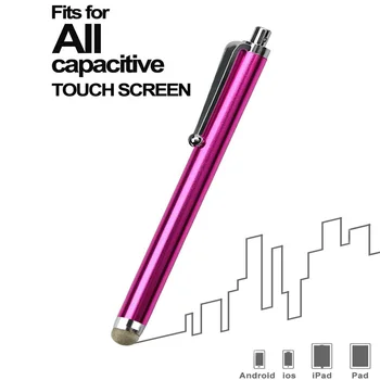 100Pcs/Masse Fiber Mesh Kapacitiv Stylus Pen Metal Touch Screen Pens for Alle Kapacitiv skærm, Smart Phone, Tablet Drop Shipping