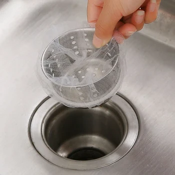 100pcs Vask Filter Mesh Køkken Pose Forhindre Vasken Tilstopning af Filterpose Til Badeværelse Si Vrøvl Taske