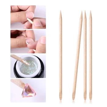 100pcs/set 50stk/set, Kvinder, Dame Double End Nail Art Wood Stick Neglebånd Pusher Remover Professionel Pedicure Nail Art Værktøj Sæt