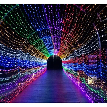 10M LED eventyr lys string AC220V 3-farve blomst lygten vandtæt udendørs krans party ferie juledekoration