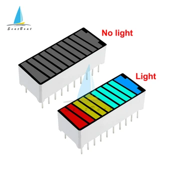 10STK LED Display Modul 10 Segment Bargraph Lys Display Modul Bar Graf Ultra Lyse Rød Gul Grøn Blå Multi-farver