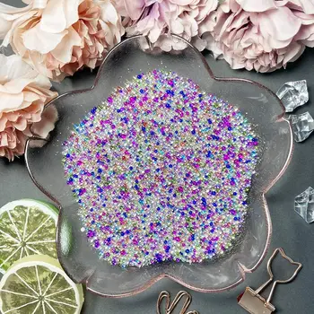 10g/pack 0.4~3 mm Farverig Blanding af Vand Bubble Bead Kawaii UV-Resin Formen Fyld Til 3D Nail Art Vedhæng Smykker DIY Gør Deco -