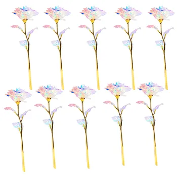 10pc Kunstig Blomst Farverige Galaxy Kunstig Rose Buket Blomster Infinity Gave Til Piger Valentine ' s Gave Dekorationer