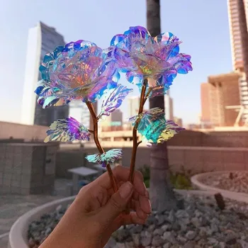 10pc Kunstig Blomst Farverige Galaxy Kunstig Rose Buket Blomster Infinity Gave Til Piger Valentine ' s Gave Dekorationer