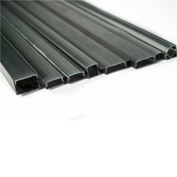 10pcsX100cm Indlejret Sort Cover Aluminiuming Profil U-V-W-Model er Lineær Strip Mat Sort Led Loft, Væg Bar Lys Kanal