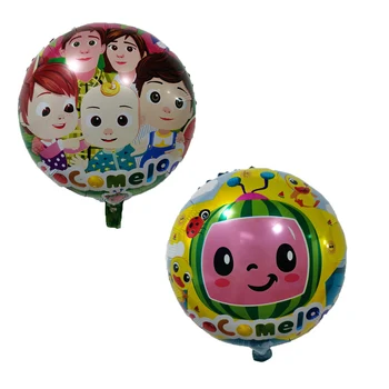 10stk 18inch Cocomelon Tema Aluminium Balloner Baby Brusebad Dreng Pige Fødselsdag Part Indretning Balloner Børn Toy Folie Globos Forsyninger
