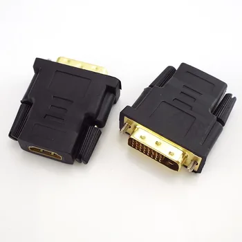 10stk 24+1 DVI Mandlige og Kvindelige HDMI-kompatibel Konverter DVI-Adapter Støtte For HDTV 1080P Projektor Forgyldt Adapter W17